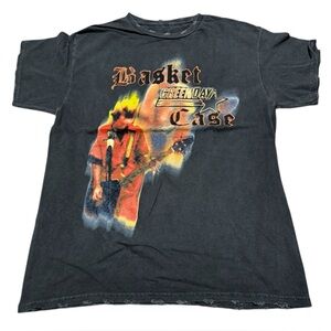 Green Day Basket Case Shirt Men’s medium Black Punk Rock Band Tee distressed
